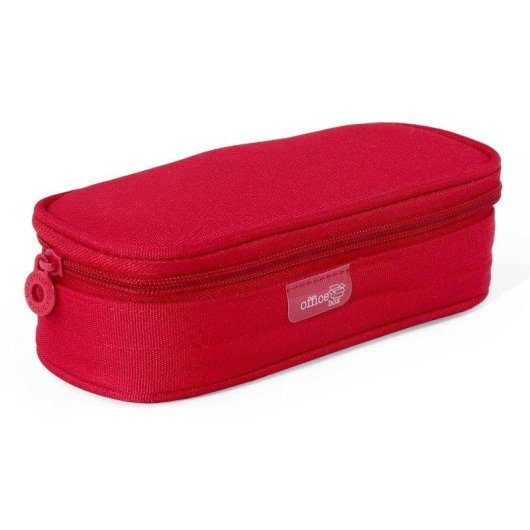 Estuche Portatodo Ovalado Officebox Multiuso Rosso