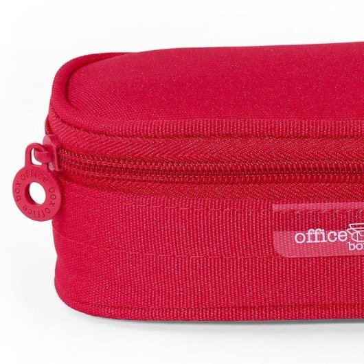 Estuche Portatodo Ovalado Officebox Multiuso Rosso