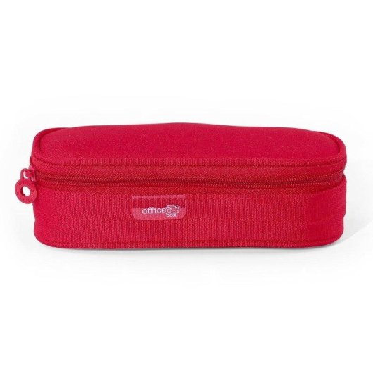 Estuche Portatodo Ovalado Officebox Multiuso Rosso