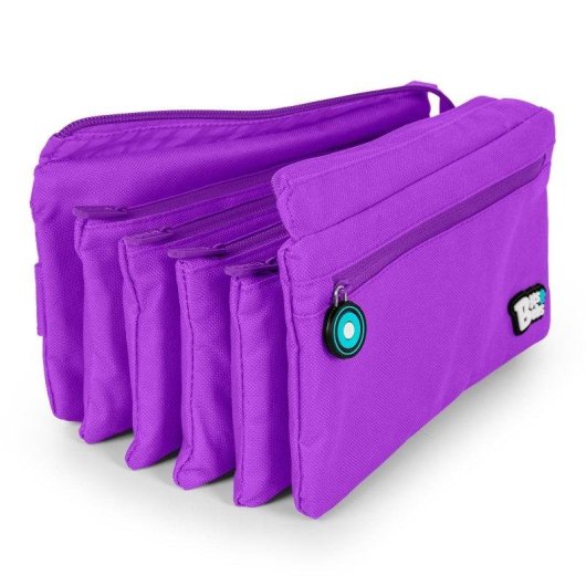 Estuche Escolar Grafoplás Bits and Bobs Cuádruple Violeta Expandible