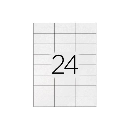 Caja Etiquetas Adhesivas Q-Connect 100 Hojas Din A4 24 Etiquetas 70x37 mm