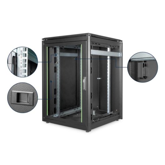 Armadio Rack Digitus Unique 22U 800x800mm Noir