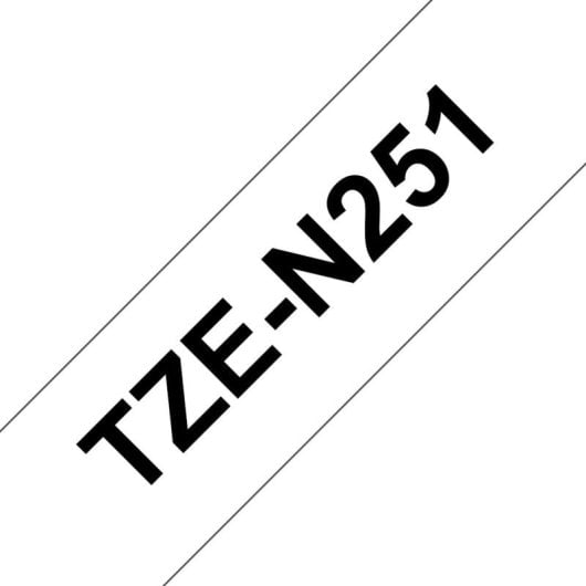 Cintas pour imprimante d'étiquettes Brother TZE-N251 24 mm x 8 m Noir