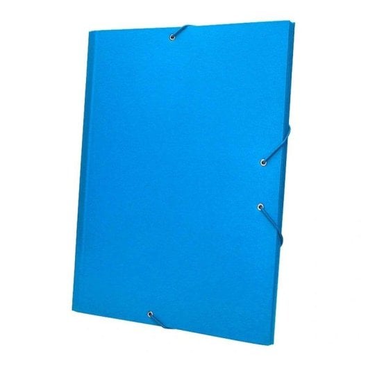 Cartella Liderpapel Folio Prolungato con Gomma Cartoncino Blu Chiaro