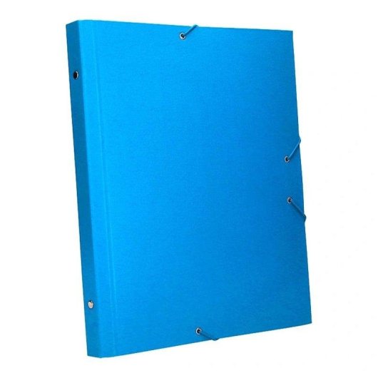 Cartella Liderpapel Folio Prolungato con Gomma Cartoncino Blu Chiaro