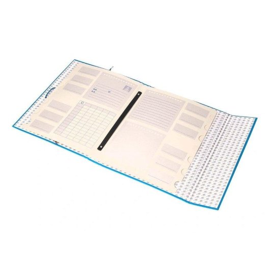 Cartella Liderpapel Folio Prolungato con Gomma Cartoncino Blu Chiaro