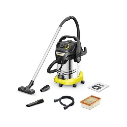 Aspiradora Industrial sin Bolsa Kärcher KWD 6 P S V-30/8/22/T 1300W 30L Negro Amarillo