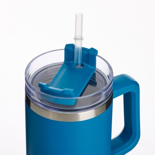 Cálice de viagem Muitomas Travelmug 900 ml Azul Dupla parede Antifuga