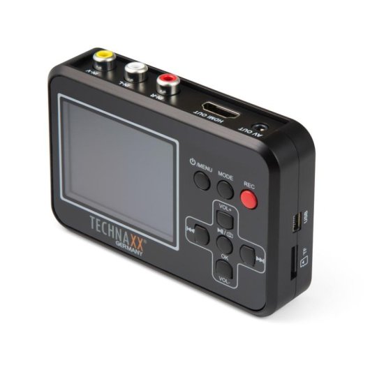 Gravador digital Technaxx 4980 Preto AV1 MicroSD 2,4" 32MB