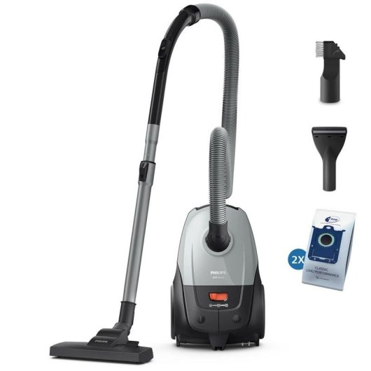 Aspiradora con Bolsa Philips XD2142/12 850W HEPA 3L Gris y Negro