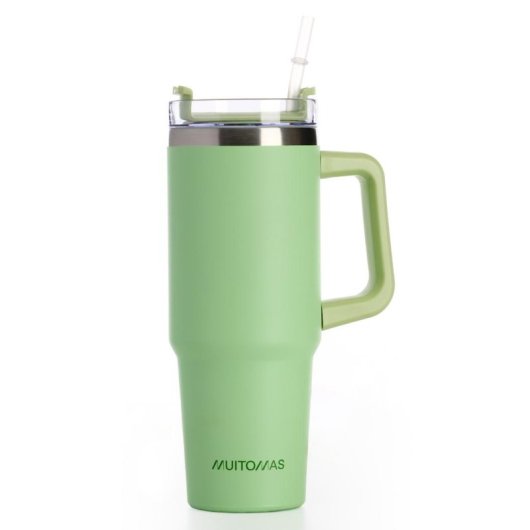 Cálice de viagem Muitomas Travelmug 900 ml Verde Aço inoxidável Dupla parede
