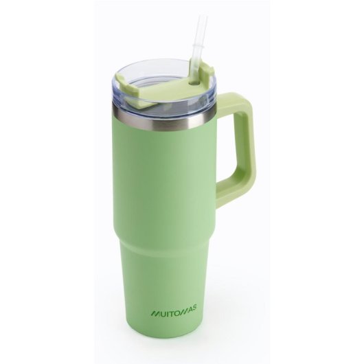 Cálice de viagem Muitomas Travelmug 900 ml Verde Aço inoxidável Dupla parede