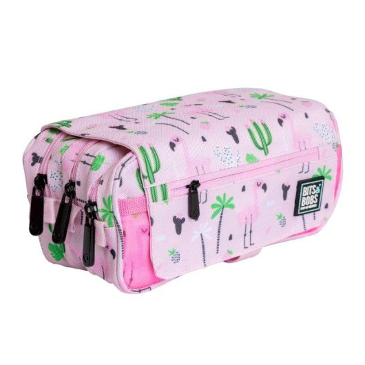 Estuche Portatodo Triple Grafoplás Bits and Bobs Design Tropical