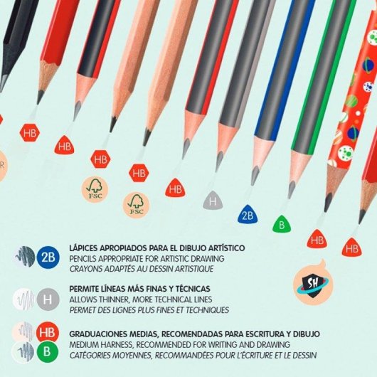 Blister Lapis Grafito Milan HB Gomme et Taille-crayon