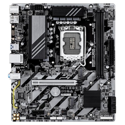 Motherboard Gigabyte B860M E GEN5 Intel B860 LGA 1851 DDR5 Micro-ATX Sem WiFi VRM 4+1+2 Fases