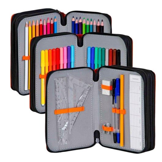 Estuche Plumier Triple Karactermania Barbie Varsity 44 Piezas