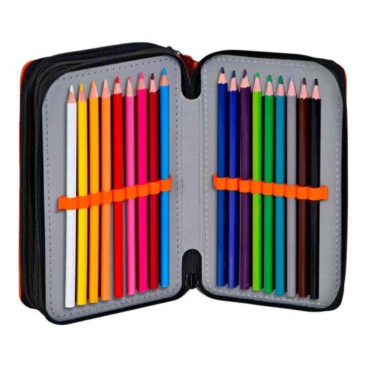 Estuche Plumier Triple Karactermania Barbie Varsity 44 Piezas