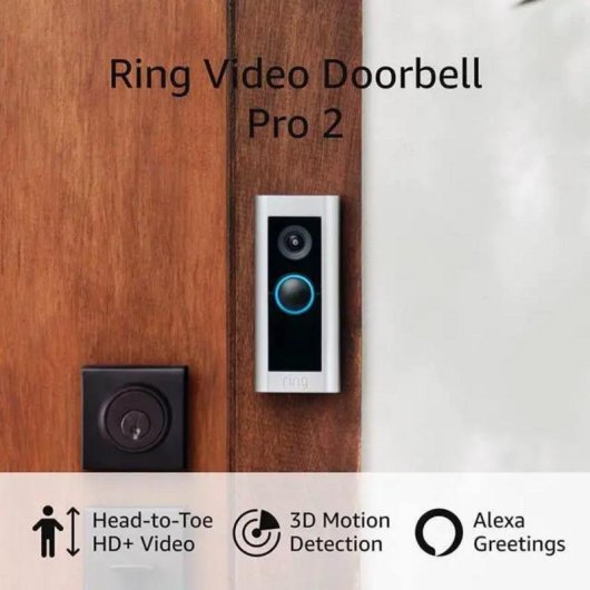 Timbre Ring Video Doorbell Pro 2 Wi-Fi Alámbrico Sensor Movimiento Exterior
