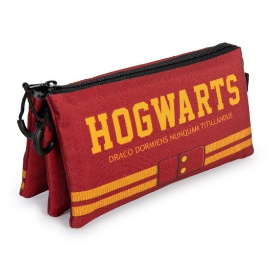 Estuche escolar portatodo triple Harry Potter Gryffindor Karactermania rojo