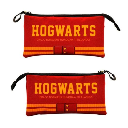 Estuche escolar portatodo triple Harry Potter Gryffindor Karactermania rojo