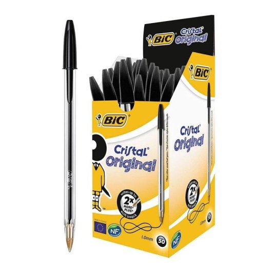 Bic - Set di 10 penne BIC Cristal Original Medium Nere
