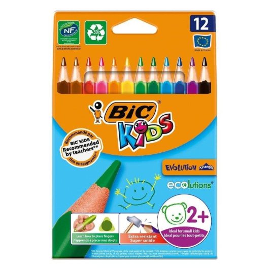 Matite a Colori Bic Evolution Triangle 12