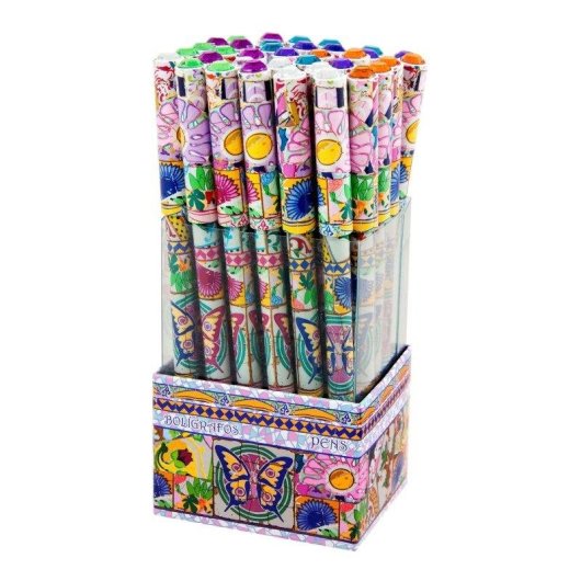 Set de 2 Bolígrafos Estampados Javier Mosaico con Tapón a Presión