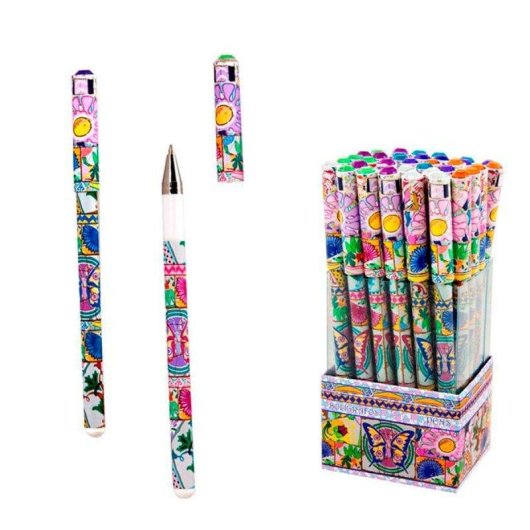 Set de 2 Bolígrafos Estampados Javier Mosaico con Tapón a Presión