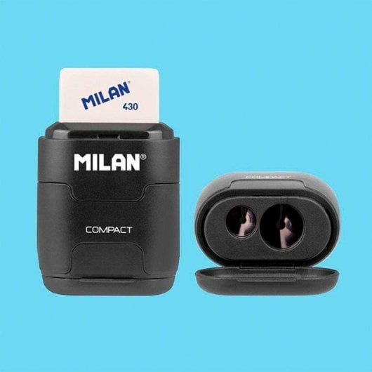 Espositore Milan Compact Shadow 16 Affilalapis Combinazione Gomma e Temperino Doppio