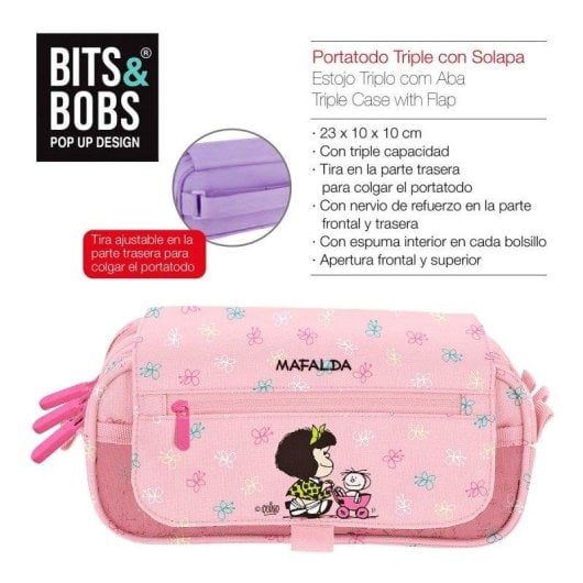 Estuche Escolar Triple Grafoplás con 36 Utensilios Incluidos
