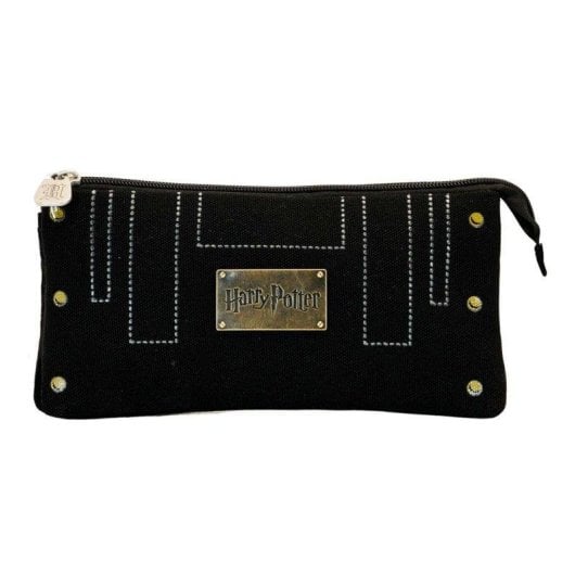 Estuche escolar portatodo triple Harry Potter Hogwarts Express Karactermania Negro