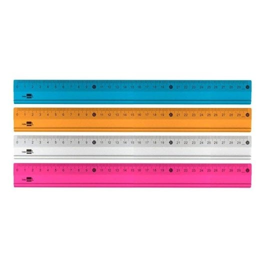 Righello in alluminio Liderpapel 30 cm con base bisezzata