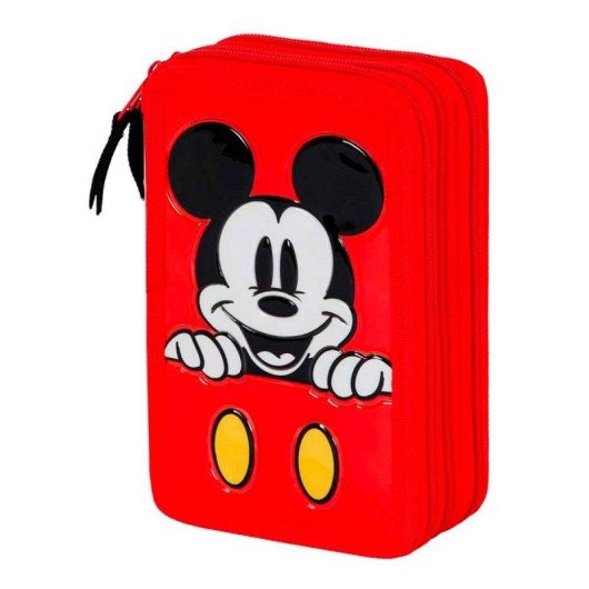 Estuche Plumier Triple Karactermania Disney Mickey Mouse 44 Piezas