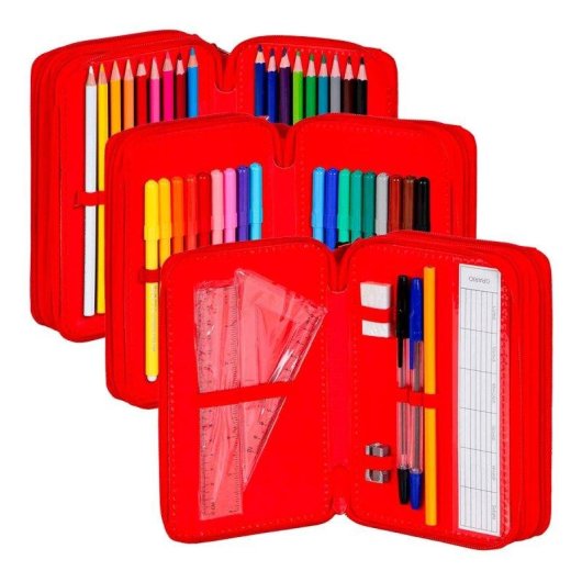 Estuche Plumier Triple Karactermania Disney Mickey Mouse 44 Piezas