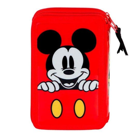 Estuche Plumier Triple Karactermania Disney Mickey Mouse 44 Piezas