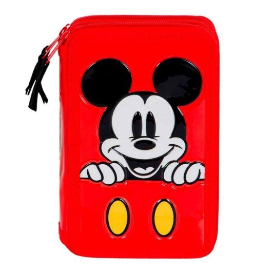 Estuche Plumier Triple Karactermania Disney Mickey Mouse 44 Piezas