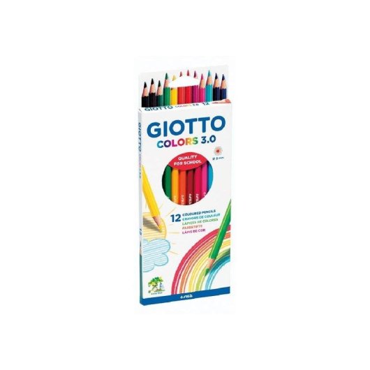 Matite colorate Giotto Colors 3.0 Minna 3 mm Scatola di 12 colori misti