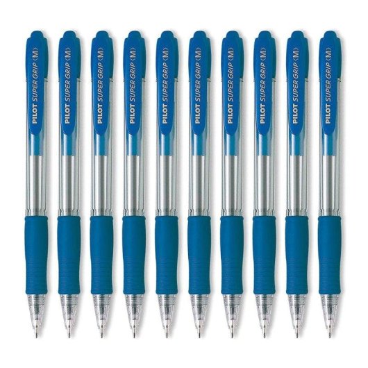 Bolígrafo PILOT Super Grip Retráctil Caja 10 Unidades Azul
