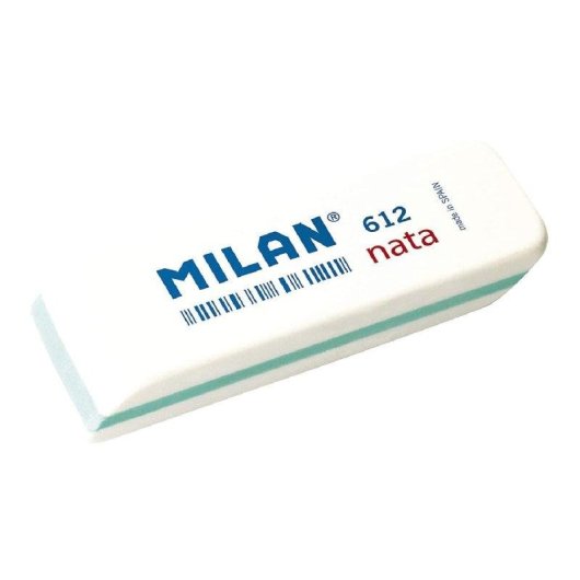 Goma de Borrar Milan 612 Plástico Suave 23 x 12 x 78 mm