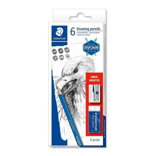 Lápices de Dibujo Staedtler Mars Lumograph Caja de 6 Unidades