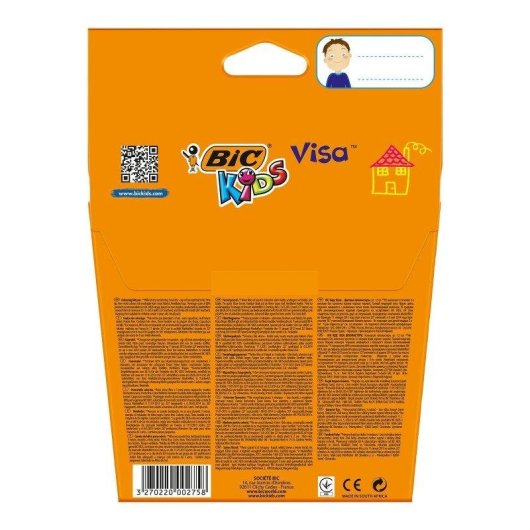 Set 12 Pennarelli Lavabili Bic Visa Kids