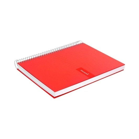 Cuaderno Espiral A4 Liderpapel Cuadriculado 80h 90gr Rojo
