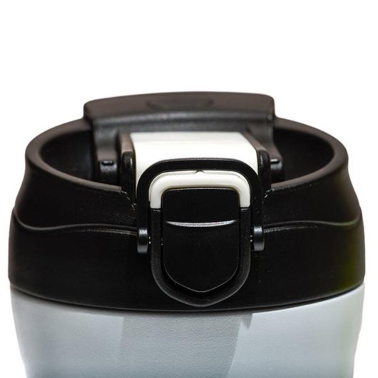 Taza de viaje Muitomas WBOTTLETH350WH 350 ml Aço inoxidável Preto e Branco