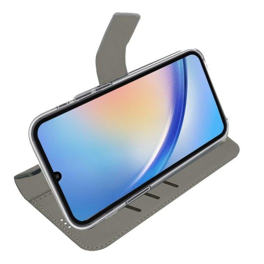 Funda para móvil Celly WALLY1063 cartera piel sintética negra soporte para Galaxy A35 5G