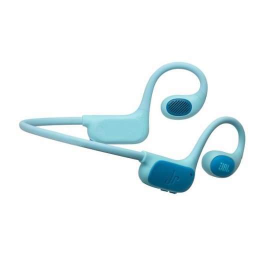 Auriculares JBL Junior Free sem fios Bluetooth para desporto com proteção IPX4, microfone, verde azulado