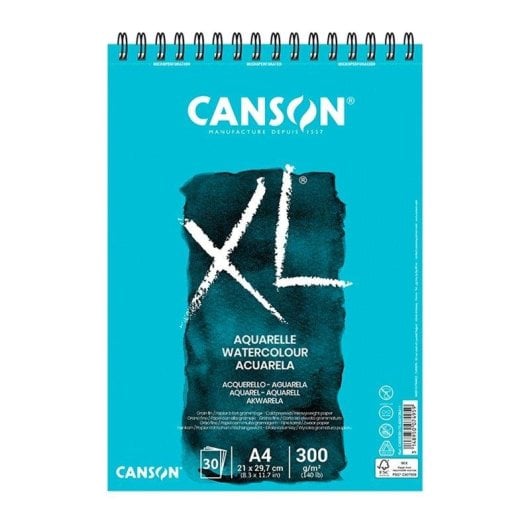 Bloc de Dibujo Canson XL Aquarelle Espiral A4 30 Hojas 300 g/m²