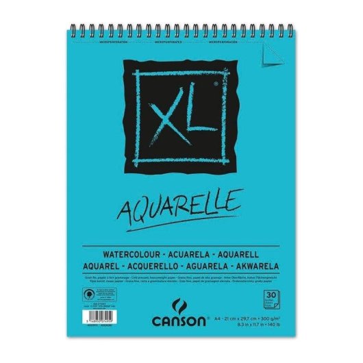Bloc de Dibujo Canson XL Aquarelle Espiral A4 30 Hojas 300 g/m²