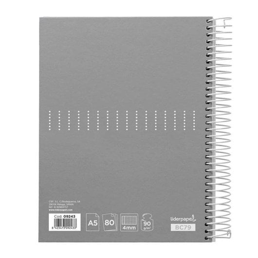 Cuaderno Espiral Liderpapel A5 90gr Surtido