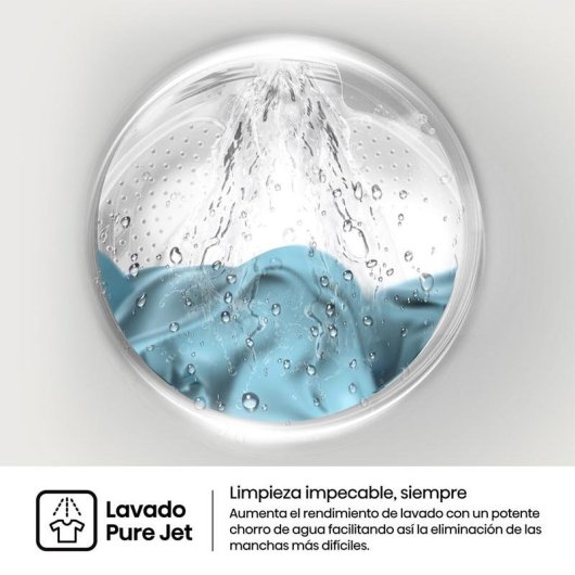 Lavadora Hisense WF1I9042BTP2 Carga Frontal 9 Kg 1400 rpm A Negra con Tecnología Inverter y Vapor