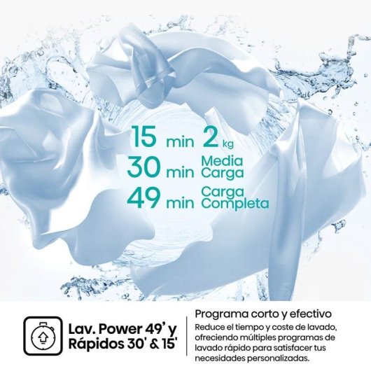 Lavadora Hisense WF1I9042BTP2 Carga Frontal 9 Kg 1400 rpm A Negra con Tecnología Inverter y Vapor